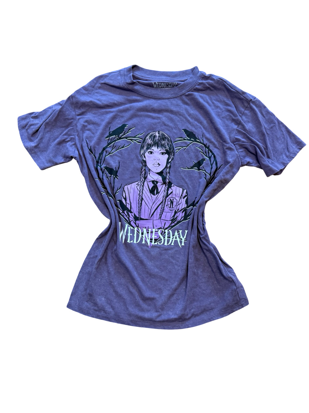 Wednesday Addams Graphic T-Shirt Size XS 0-2 Purple